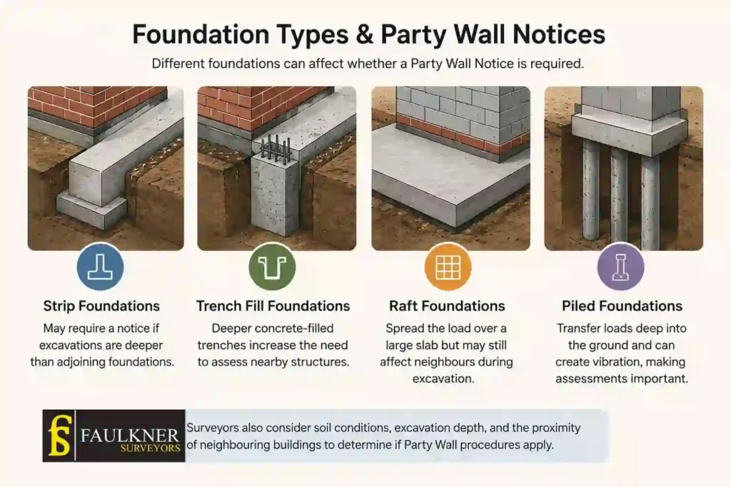 How Do Construction Methods Affect Party Wall Requirements? A Homeowner’s Guide 1 How Do Different Foundation Types Influence Party Wall Notices Farnham?