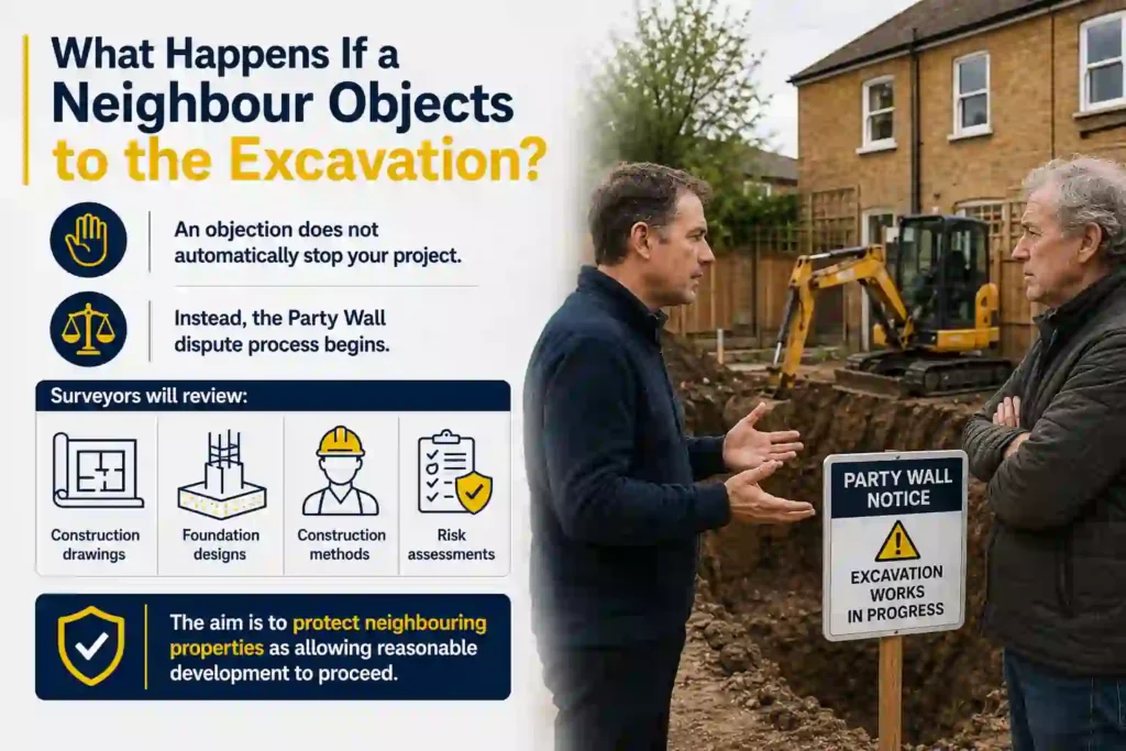 The Complete Guide to Section 6 Excavation Notices 3 What Happens If a Neighbour Objects to the Excavation Farnham